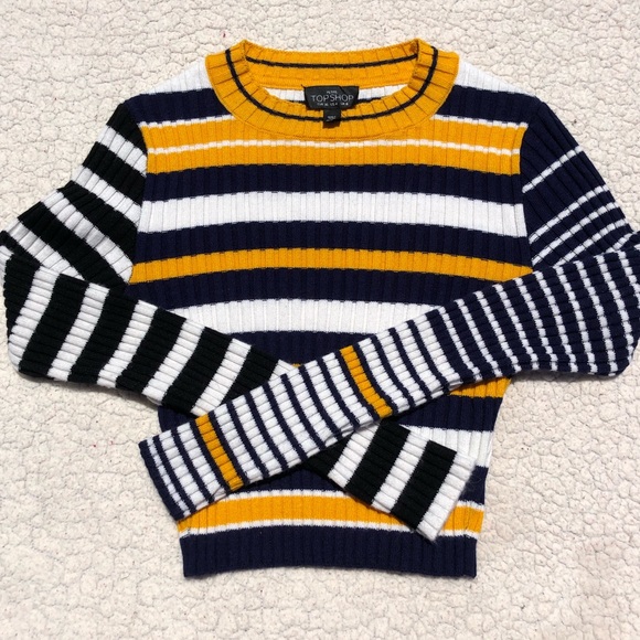 Topshop Tops - Striped TopShop Crop